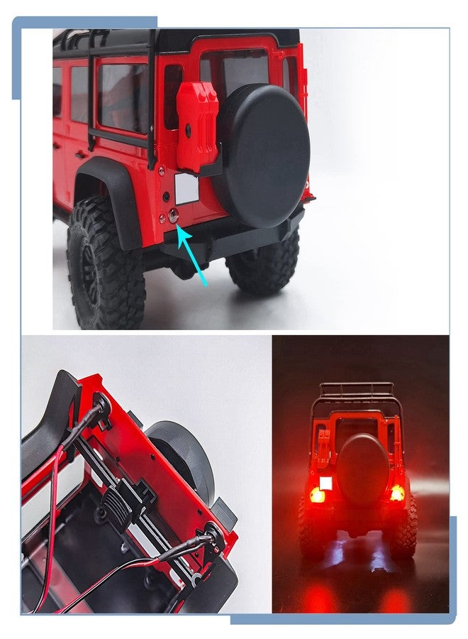 مجموعة مصابيح أمامية بيضاء وخلفية حمراء بتقنية LED من زوليكار RC، مُخصصة لترقية سيارة TRX4M بمقياس 1/18، وملحقات سيارات الزحف التي تعمل بالتحكم عن بعد. - Image 4